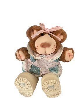 Vintage 1985 persimmon Furkskins plush Bear by Xavier Roberts